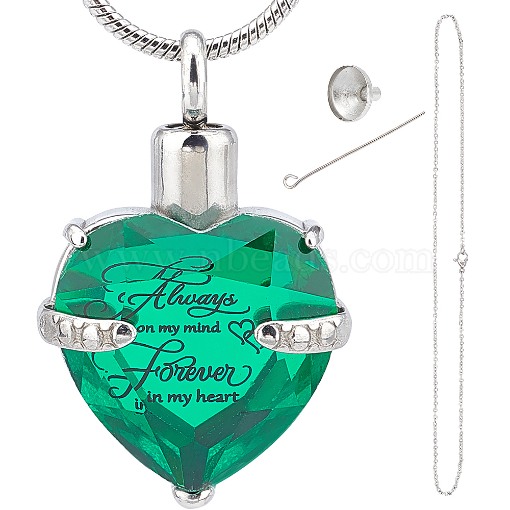 CREATCABIN May Glass Urn Pendant Necklace DIY Making Kit