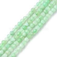Natural Chrysoprase Beads Strands, Faceted, Round, 2~2.5mm, Hole: 0.7mm, about 169pcs/strand, 15.35 inch(39cm)(G-F748-X01-01A)