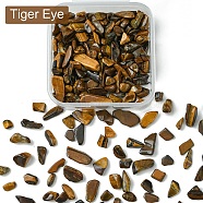 50G Natural Tiger Eye Chip Beads, No Hole/Undrilled, 5~10.5x5~7x2~4mm(G-YW0001-80)