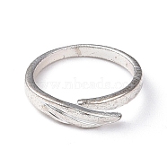 Alloy Wing Open Cuff Ring for Women, Antique Silver, US Size 4 1/4(15mm)(RJEW-K239-17A-AS)