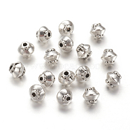 Tibetan Style Spacer Beads, Lead Free & Nickel Free & Cadmium Free, Bicone, Antique Silver, 5x4.5mm, Hole: 1mm(LF0256Y-NF)