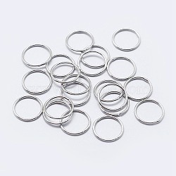 Rhodium Plated 925 Sterling Silver Round Rings, Soldered Jump Rings, Closed Jump Rings, Platinum, 18 Gauge, 6x1mm, Inner Diameter: 4mm, about 70pcs/10g(STER-F036-03P-1x6)