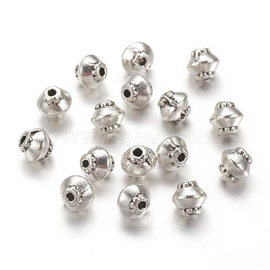 5mm Antique Silver Bicone Spacer Beads