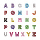 Mixed Color Zinc Alloy Grade A Rhinestone Letter Slide Charms(ALRI-TA0001-12)-2