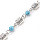 Handmade Synthetic Turquoise Beaded Chains(AJEW-JB00446-08)-1