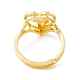 Real 18K Gold Plated Brass Alphabet Adjustable Rings(RJEW-M139-18I)-3