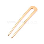 French Hair Forks, U Shape Updo Hair Pins Clips, for Thin Thick Hair, Matte Style, Light Gold, 98x20x2.5mm(OHAR-WH0018-03A)