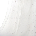 2Pcs Nylon Lace Fabric, with Plastic Beads, for DIY Veils Hats Fascinators, Cornsilk, 2000x1600x6mm(DIY-PH0029-43A)