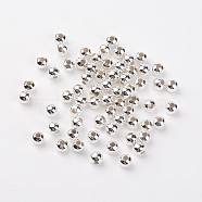Iron Spacer Beads, Nickel Free, Silver Color, about 6mm in diameter, Hole: 2mm(X-E147Y-NFS)