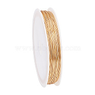 Elite Eco-Friendly Round Copper Wire, Copper Beading Wire for Jewelry Making, Long-Lasting Plated, Golden, 24 Gauge, 0.5mm, about 164.04 Feet(50m)/Set(CWIR-PH0002-05A)