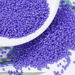 MIYUKI Delica Beads, Cylinder, Japanese Seed Beads, 11/0, (DB0661) Dyed Opaque Bright Purple, 1.3x1.6mm, Hole: 0.8mm, about 2000pcs/bottle, 10g/bottle(SEED-JP0008-DB0661)