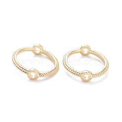 Brass Bead Frames, Long-Lasting Plated, Round Ring, Real 14K Gold Plated, 13x3mm, Hole: 1.4mm, Inner Diameter: 10.5mm(KK-K250-20C-LG)