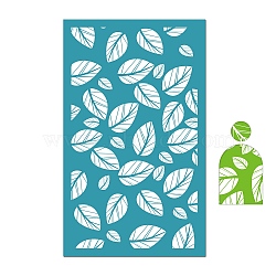 Rectangle Polyester Screen Printing Stencil, for Painting on Wood, DIY Decoration T-Shirt Fabric, Leaf, 15x9cm(CELT-PW0002-02-04)