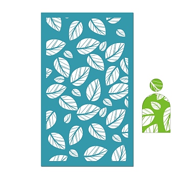Rectangle Polyester Screen Printing Stencil, for Painting on Wood, DIY Decoration T-Shirt Fabric, Leaf, 15x9cm