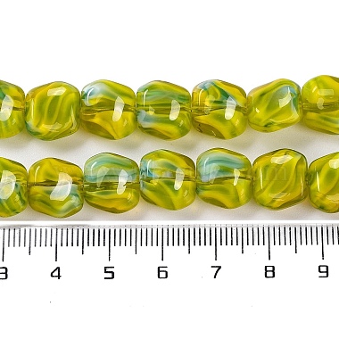 brins de perles de verre milleflori faits à la main(LAMP-M018-01A-02)-4