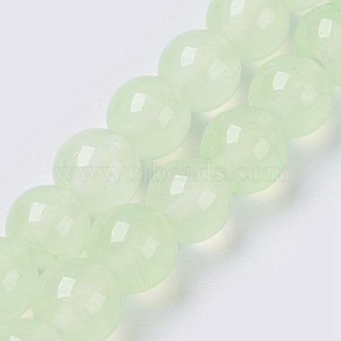 Hilos de abalorios de jade blanco natural(G-G756-M-4mm)-2