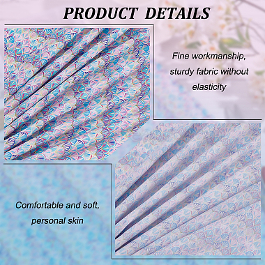Fish Scale Pattern Polyester-Cotton Fabric(DIY-WH0430-114D)-4