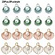 20Pcs 4 Styles Alloy Pendants(ENAM-YW0004-03)-2