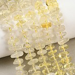 Heated Natural Lemon Quartz Beads Strands, Nuggets, 7.5~13x6~13x2~5mm, Hole: 0.9mm, about 68~86pcs/strand, 15.35~15.75''(39~40cm)(GG-CBA3A44-B04-01)
