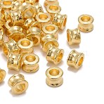 Tibetan Style Alloy European Beads, Large Hole Beads, Barrel, Golden, 8x5.5mm, Hole: 4mm(K0PCJ012)
