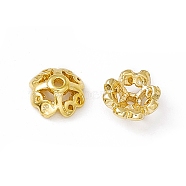 4-Petal Brass Beads Caps, Cadmium Free & Lead Free, Flower, Real 24K Gold Plated, 5.5x2.5mm, Hole: 0.9mm(KK-A172-11G)