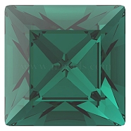 Preciosa&reg MAXIMA Crystal Fancy Stones, Czech Crystal, 435 23 615 Square, Dura Foiling, 50730 Emerald, 6x6mm(X-PRC-FA6-50730)