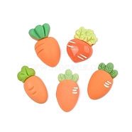 Opaque Resin Cabochons, Mixed Color, Carrot, 22.5~27x12~15.5x6.5~7.5mm(CRES-M037-16)