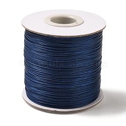 Waxed Polyester Cord, Bead Cord, Dark Blue, 0.5mm, about 169.51~174.98 Yards(155~160m)/Roll(YC-0.5mm-115)