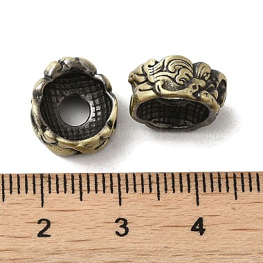 Tibetan Style Rack Plating Brass European Beads(KK-Q805-04AB)-3