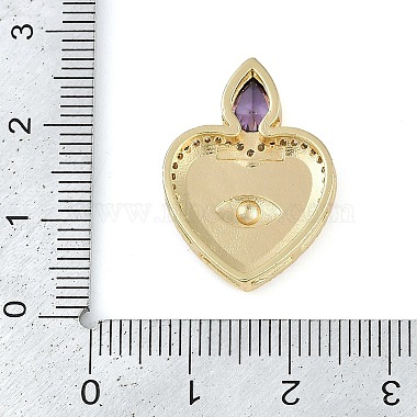 Placage de crémaillère en laiton micro pavé pendentifs en zircone cubique(KK-R165-02G)-3