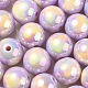 UV Plating Rainbow Iridescent Acrylic Beads(OACR-F004-08D)-1