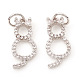 Brass Micro Pave Cubic Zirconia Charms(ZIRC-G169-01P)-1