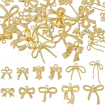 44Pcs 11 Style Rack Plating Alloy Pendants, Bowknot, Golden, 11~23x9.5~19x1~4mm, Hole: 1.4~1.6mm, 4pcs/style(FIND-HS0001-78)