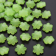 Imitation Jelly Acrylic Beads, Faceted, Snowflake, Light Green, 15x14x6mm, Hole: 1.6mm, about 970pcs/500g(MACR-S373-92-E06)