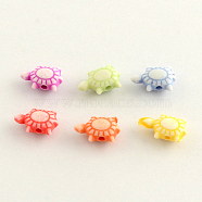 Craft Style Acrylic Beads, Tortoise, Mixed Color, 12x8x5mm, Hole: 2mm, about 2300pcs/500g(MACR-Q153-M046)