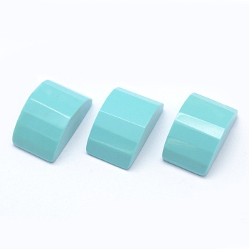 Synthetic Turquoise Cabochons, Semicircle, 26x15x11mm