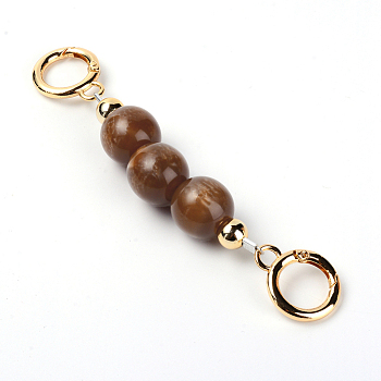 Acrylic Bag Extender Chains, with Zinc Alloy Spring Gate Rings, Bag Straps Replacement Accessories, Chocolate, 13.7cm