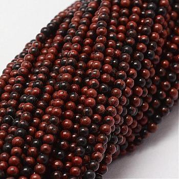 Natural Mahogany Obsidian Beads Strands, Round, 2mm, Hole: 0.5mm, about 190pcs/strand