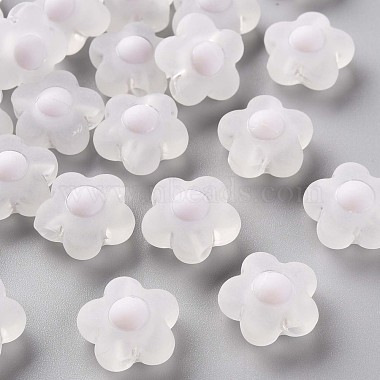 WhiteSmoke Flower Acrylic Beads