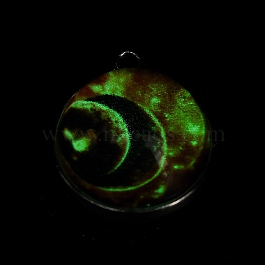 Pendentifs boule de verre lumineuse thème galaxie(GLAA-D021-01P-06)-4