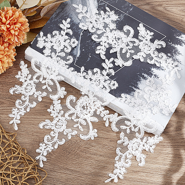 Flower Polyester Embroidery Appliques(PATC-WH0008-16B)-4