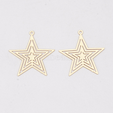 Light Gold Star Brass Pendants