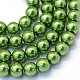 Backen gemalt pearlized Glasperlen runden Perle Stränge(X-HY-Q003-6mm-13)-1