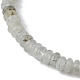 Natural White Labradorite Rondelle Beaded Stretch Bracelets(BJEW-JB09980-04)-3