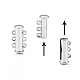 3-Strands Brass Magnetic Slide Lock Clasps(X-KK-S131-14)-3
