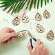 Kits de fabrication de boucles d'oreilles pendantes en bois craftdady bricolage(DIY-CD0001-29)-5