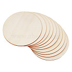 Unfinished Wood Sheet, for DIY Crafts, Home Decoration and Paint, Flat Round, Blanched Almond, 12x0.25cm(WOOD-WH0022-42)