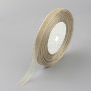 Sheer Organza Ribbon, Wide Ribbon for Wedding Decorative, Tan, 3/4 inch(20mm), 25yards(22.86m)(RS20mmY-124)