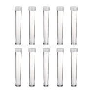 Clear Tube Plastic Bead Containers with Lid, 13.5mm wide, 76mm long(C066Y)