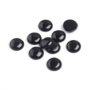 Natural Black Agate Cabochons, Dyed & Heated, Half Round, 12x4~4.5mm(G-I274-17)